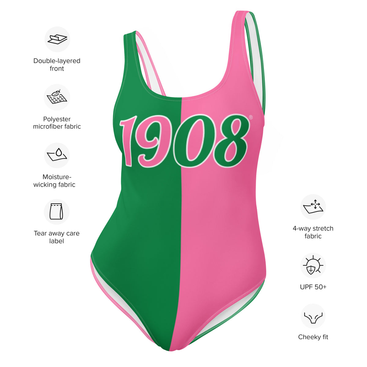 2 Toned 1908 One Piece Swimsuit